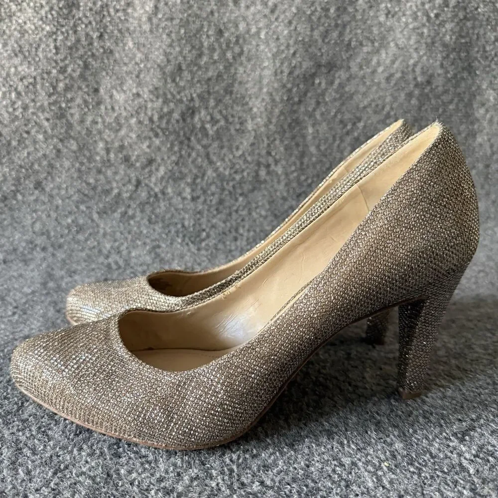 Vince Camuto Kadri Silver Sparkle Slip-On Pointed Toe Stiletto Pump 8M/38